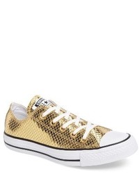 Gold Snake Low Top Sneakers