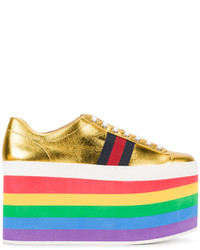 Gucci Rainbow Platform Sneakers