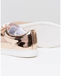 Faith Rose Gold Lace Up Sneakers