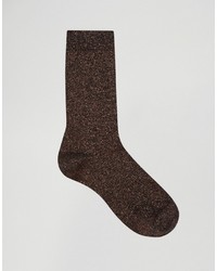 Asos Smart Socks In Allover Glitter 2 Pack