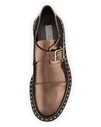 Stella McCartney Odette Studded Buckle Loafer Gunmetal