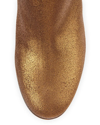 Maison Margiela Metallic Suede 70mm Ankle Boot Bronze
