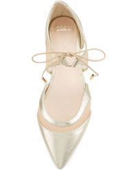 Andre Assous Maddie Pointed Toe Lace Up Ballerina Flat