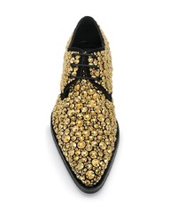 Dolce & Gabbana Crystal Embroidered Derby Shoes