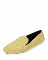Gold Suede Loafers