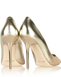 Jimmy Choo Abel Degrad Metallic Leather And Suede Pumps