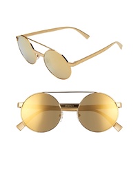 Versace 52mm Mirrored Round Sunglasses