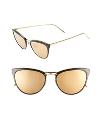 Linda Farrow 53mm Gold Gradient Cat Eye Sunglasses