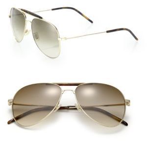 saint laurent 55mm aviator sunglasses