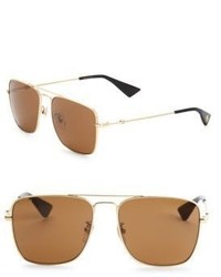 Gucci 55mm Square Aviator Sunglasses