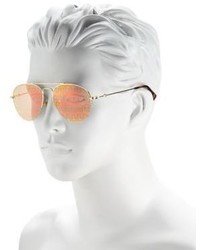 Gucci 56mm Mirrored Aviator Sunglasses