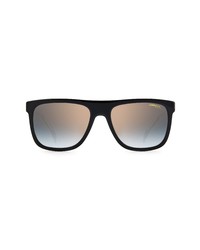 Carrera Eyewear 56mm Rectangular Sunglasses In Black At Nordstrom