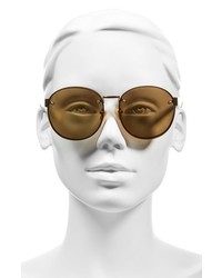 Linda Farrow 56mm Sunglasses Yellow Gold Gold