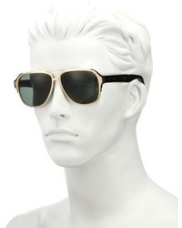 Alexander McQueen 58mm Tortoise Square Sunglasses