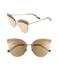 Bottega Veneta 64mm Semi Rimless Cat Eye Sunglasses