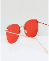 A. J. Morgan Aj Morgan Metal Round Sunglasses With Red Tinted Lens