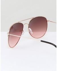 Aj Morgan Pink Tinted Lens Aviator Sunglasses