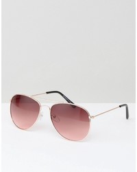 Aj Morgan Pink Tinted Lens Aviator Sunglasses