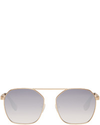 MCQ Alexander Ueen Gold Hexagon Sunglasses