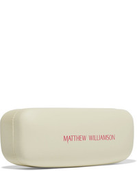 Matthew Williamson Aviator Style Acetate And Gold Tone Mirrored Sunglasses