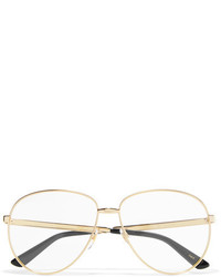 Gucci Aviator Style Gold Tone Optical Glasses