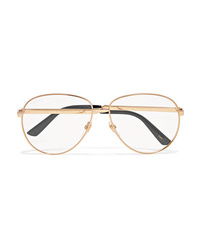 Gucci Aviator Style Gold Tone Optical Glasses