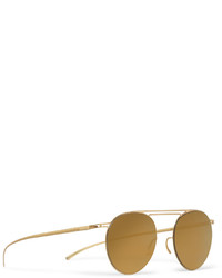 Maison Margiela Aviator Style Gold Tone Sunglasses