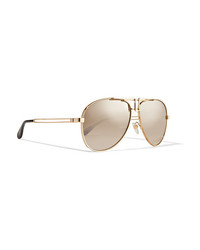 Givenchy Aviator Style Gold Tone Sunglasses