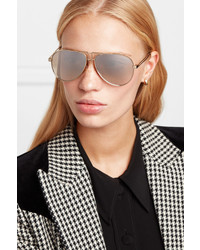 Givenchy Aviator Style Gold Tone Sunglasses