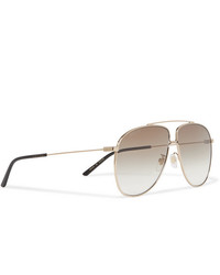 Gucci Aviator Style Gold Tone Sunglasses