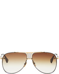 Dita Black Gold Decade Two Aviator Sunglasses