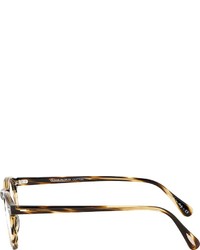 Oliver Peoples Brown Gold Tortoiseshell Gregory Peck Glasses