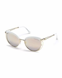 Roberto Cavalli Capped Metal Butterfly Sunglasses Gold