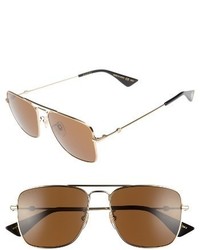 Gucci Caravan 55mm Sunglasses Gold Brown