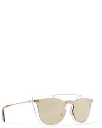 Valentino Cat Eye Acetate And Gold Tone Sunglasses