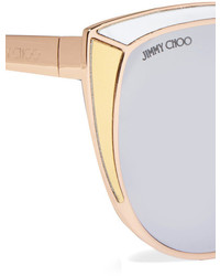 Jimmy Choo Cat Eye Rose Gold Tone Sunglasses