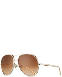 Chloé Chloe Nola Oversized Square Aviator Sunglasses