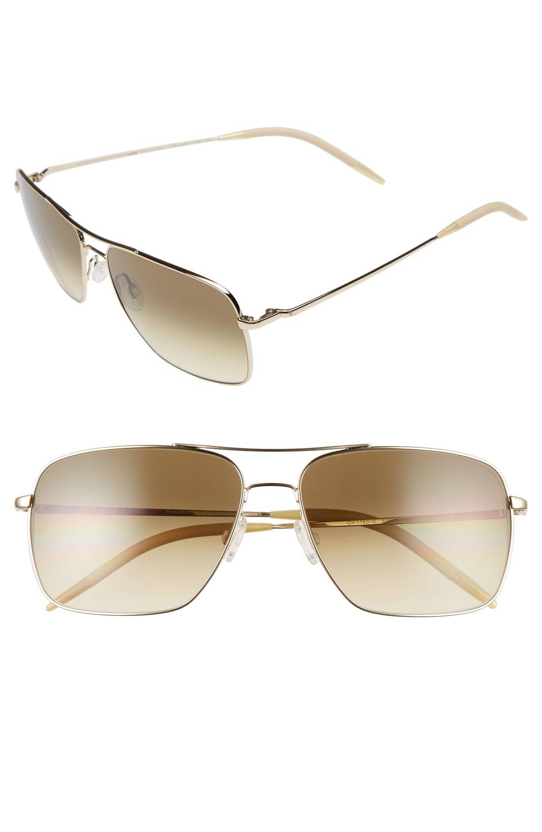 Oliver Peoples Clifton 58mm Aviator Sunglasses, $266 | Nordstrom | Lookastic