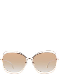 Alice + Olivia Collins Wire Trim Detail Butterfly Sunglasses