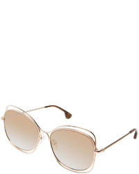 Alice + Olivia Collins Wire Trim Detail Butterfly Sunglasses