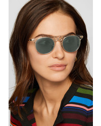 Dolce & Gabbana D Frame Acetate And Gold Tone Sunglasses