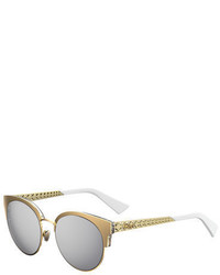 Christian Dior Dior Dioramamini Semi Rimless Mirrored Sunglasses