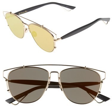 dior technologic 57mm brow bar sunglasses