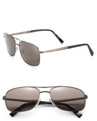 Ermenegildo Zegna Double Bridge 59mm Metal Sunglasses