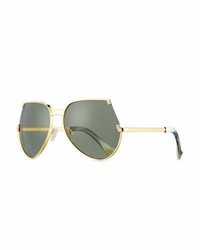 Grey Ant Embassy Cutoff Aviator Sunglasses Goldgray