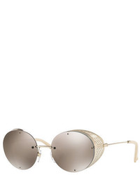 Valentino Glamtech Round Metal Mesh Sunglasses