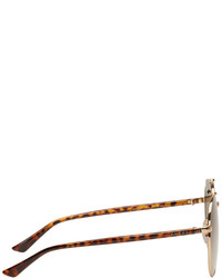 Gucci Gold And Tortoiseshell Aviator Sunglasses