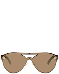 Versace Gold Pilot Aviator Sunglasses