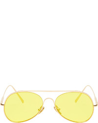 Acne Studios Gold Small Aviator Sunglasses
