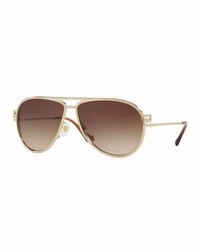Versace Gradient Pav Aviator Sunglasses Gold
